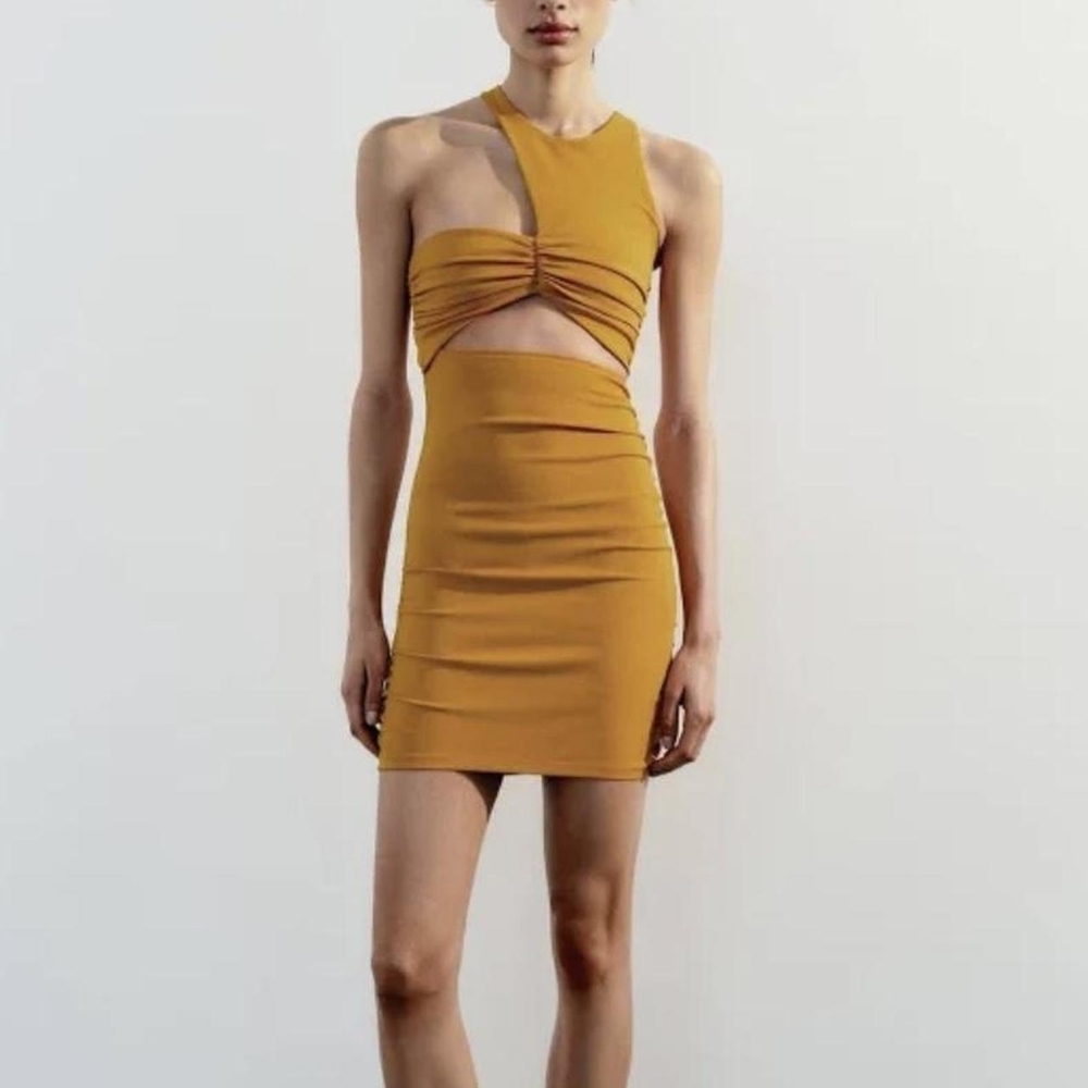 Zara Cutout Bodycon Mini Dress - Picture 6 of 13